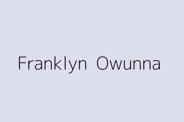 Franklyn  Owunna 